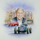 Roger Lucas, retired chairman, HGPCA. Mixed media painting by Simon Taylor